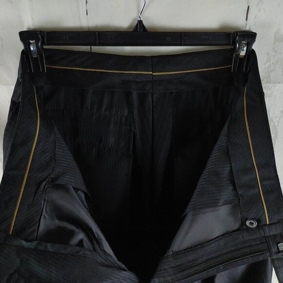 Jones New York 46R Wool 3 Button Charcoal Striped 2pc Suit 36x25 Pleated - Picture 15 of 16